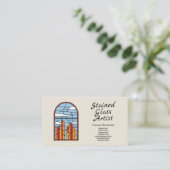 Carte de visite pour artiste en verre tendu (Debout devant)