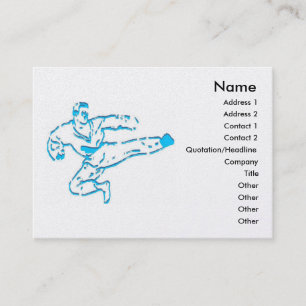 Carte de visite pour arts martiaux