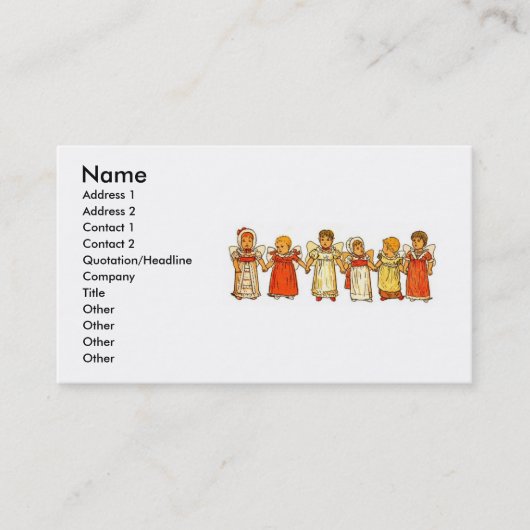Carte de visite pour bébés anges (Devant)