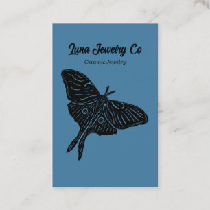 Carte de visite pour bijou de papillon de lune mys