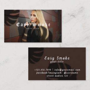 Carte de visite pour boutique de vapotage pour fil