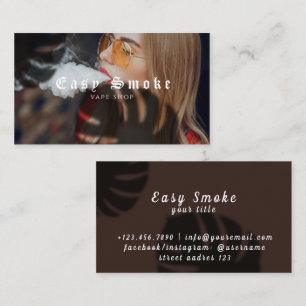 Carte de visite pour boutique de vapotage pour fil