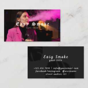 Carte de visite pour boutique de vapotage pour fil