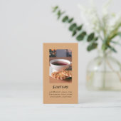Carte de visite pour café & boulangerie. (Debout devant)