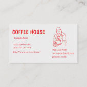 Carte de visite pour café moderne (Dos)