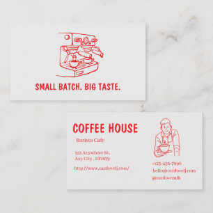 Carte de visite pour café moderne