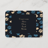 Carte de visite Pour Catteries Empreintes de patte (Dos)