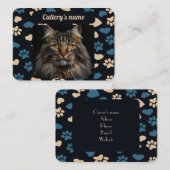 Carte de visite Pour Catteries Empreintes de patte (Devant / Derrière)