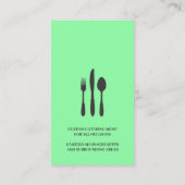 Carte de visite pour chef privé (Dos)