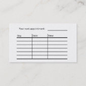 Carte de visite pour coiffeur (Dos)