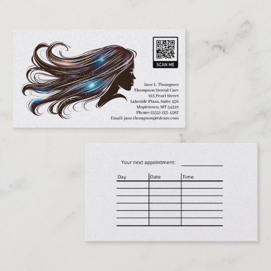 Carte de visite pour coiffeur (Devant / Derrière)