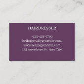 carte de visite pour coiffeuse (Dos)