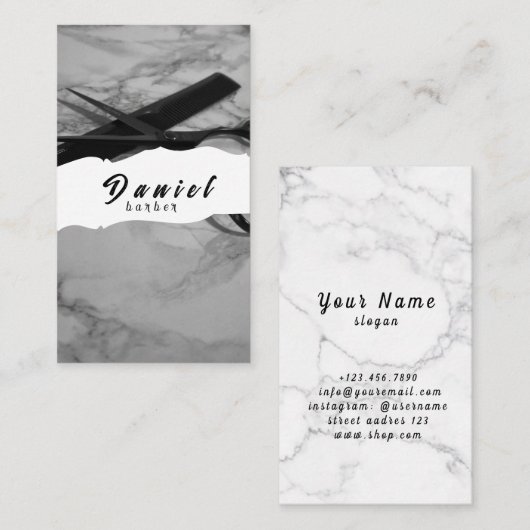 Carte de visite pour coiffure parfaite (Devant / Derrière)