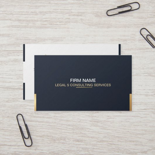 Carte de visite pour conseil juridique (Devant/Arrière en situation)