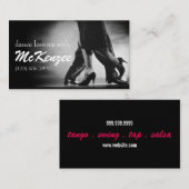 Carte de visite pour cours de danse en studio (Devant / Derrière)