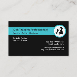 Carte de visite pour cours de dressage de chiens