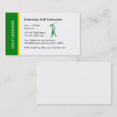 Carte de visite pour cours de golf (Devant / Derrière)