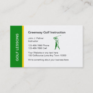 Carte de visite pour cours de golf