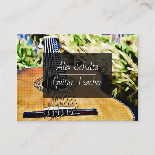 Carte de visite pour cours de guitare (Devant)