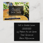 Carte de visite pour cours de guitare (Devant / Derrière)
