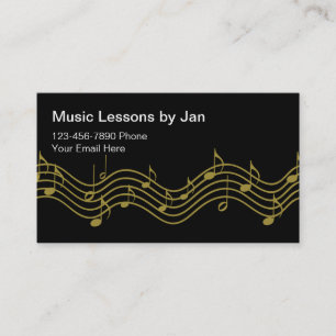 Carte de visite pour cours de musique simple