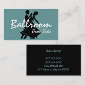 Carte de visite pour cours de studio de professeur (Devant / Derrière)