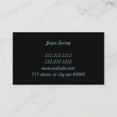 Carte de visite pour cours de studio de professeur (Dos)