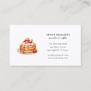 Carte de visite pour crêpes à l'aquarelle