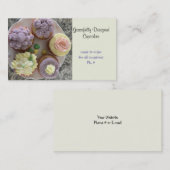 Carte de visite pour cupcakes décorés avec goût (Devant / Derrière)