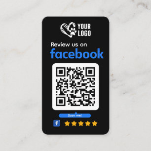 Carte de visite pour demande d'avis Facebook pour