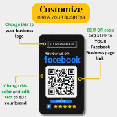 Carte de visite pour demande d'avis sur Facebook