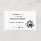 carte de visite pour des affaires de couture (Dos)