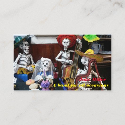 Carte de visite pour des bandes (Devant)