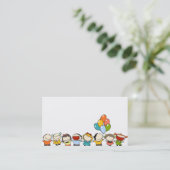 carte de visite pour des enfants (Debout devant)