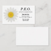 Carte de visite pour des membres de P.E.O. (Devant / Derrière)