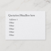 Carte de visite pour des musiciens d'église - (Dos)