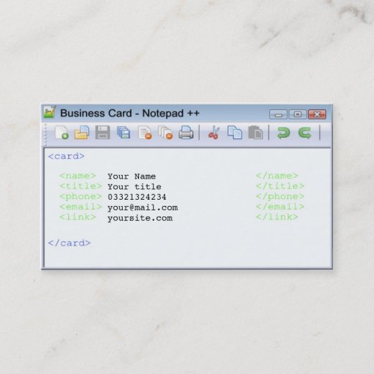 Carte de visite pour des programmeurs, lotisseurs (Devant)