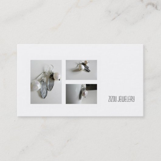 Carte de visite pour des vendeurs de bijoux, (Devant)