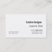 Carte de visite pour designer créatif (Dos)