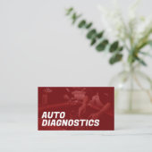 Carte de visite pour diagnostic automobile (Debout devant)