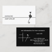 Carte de visite pour divertissement pour chat (Devant / Derrière)