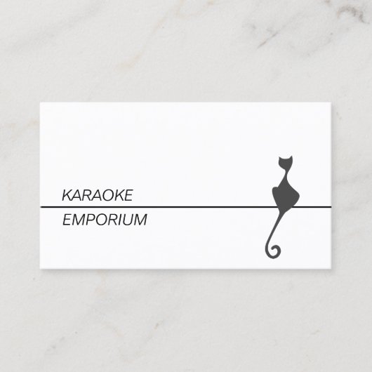 Carte de visite pour divertissement pour chat (Devant)