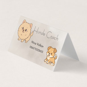 Carte de visite pour dresseur de chiens