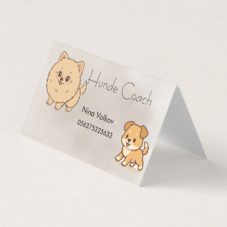 Carte de visite pour dresseur de chiens