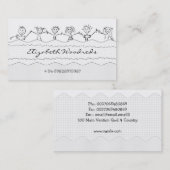 carte de visite pour enfants (Devant / Derrière)