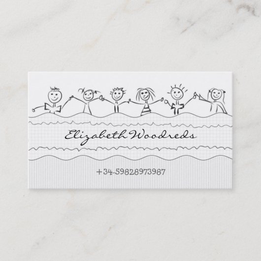 carte de visite pour enfants (Devant)