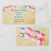 Carte de visite pour enfants sympa (Devant / Derrière)