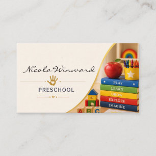 Carte de visite pour enseignant de maternelle