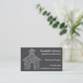 Carte de visite pour enseignants (Debout devant)