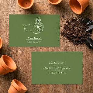 Carte de visite pour entrepreneur de jardinage ama